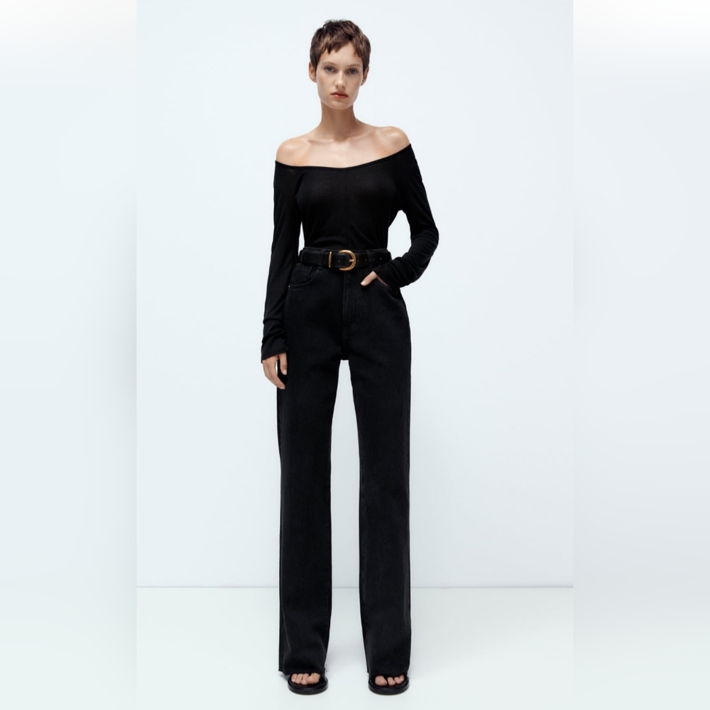 ZARA Straight Leg Full Length Jeans